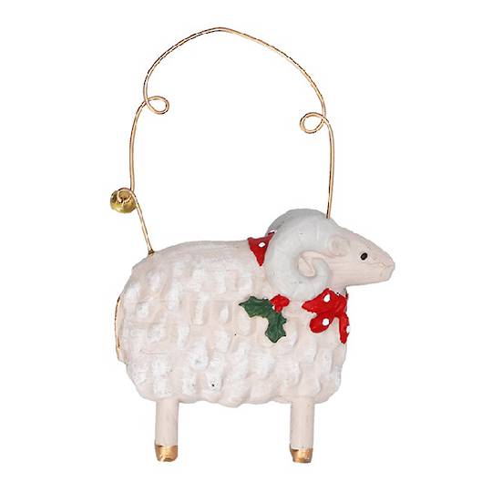Resin Xmas Rural Animal, Ram 7cm *ETA Nov
